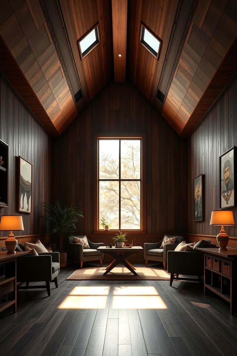 Cozy Wood Accented Interiors - 24 Black House With Wood Accents
