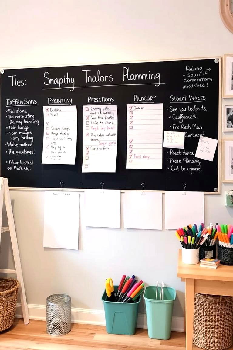 Craft Room Organizer Chalkboard - 24 Chalkboard Wall Ideas