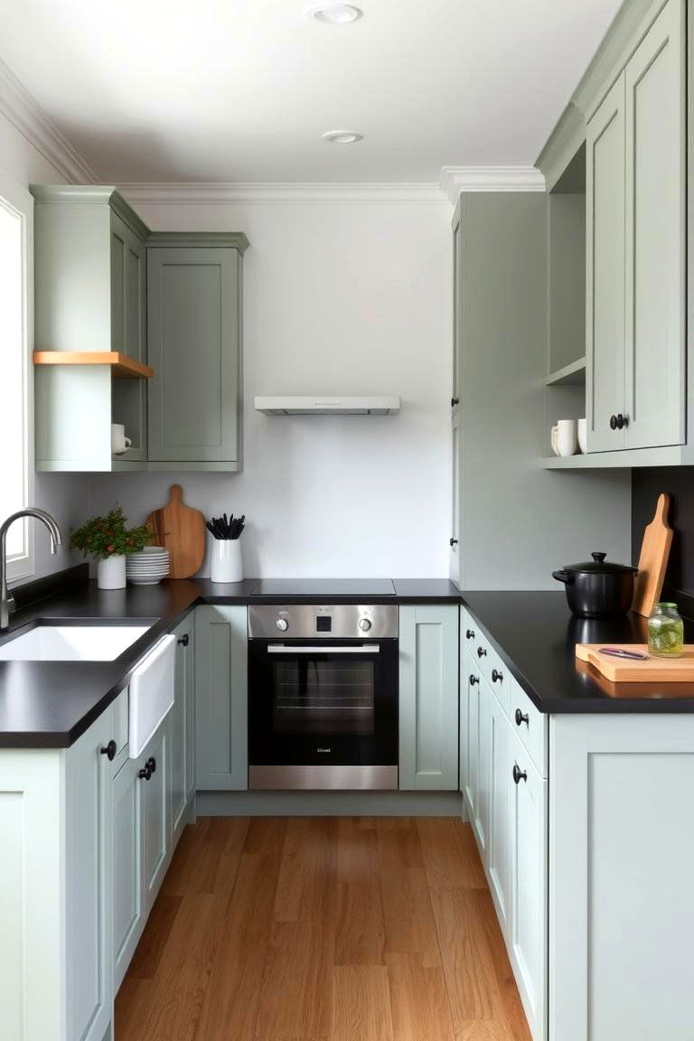 Crafting the Desired Mood and Style - 24 Green Kitchen Cabinets With Black Countertops