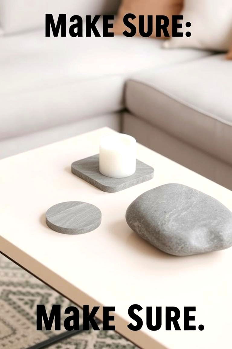 Cream Coffee Table with Grey Decor - 24 Grey and Cream Living Room Ideas
