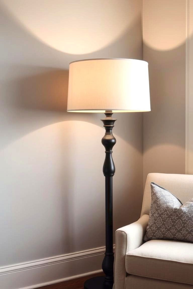 Cream Lampshades on Grey Lamp Bases - 24 Grey and Cream Living Room Ideas