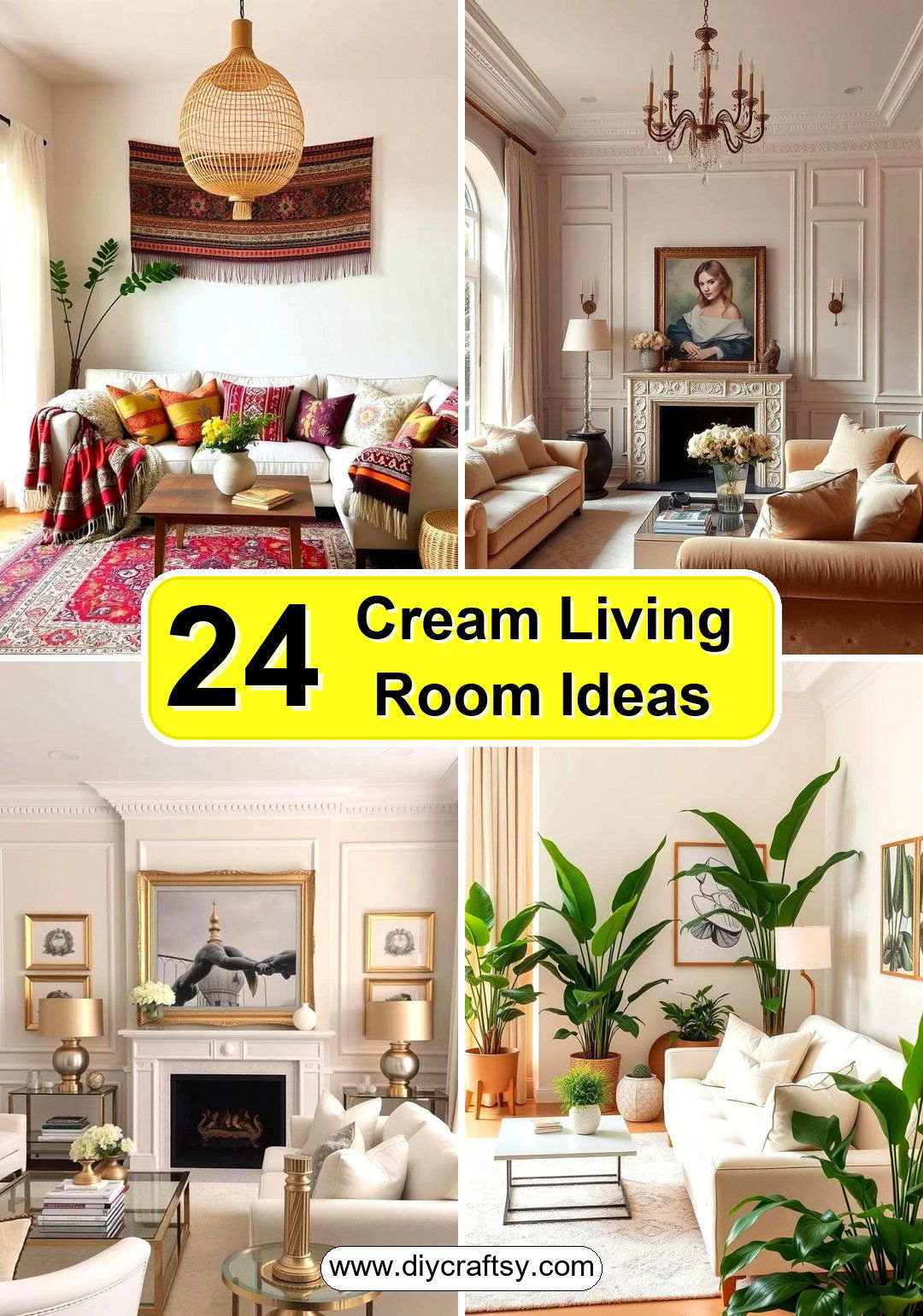 Cream Living Room Ideas