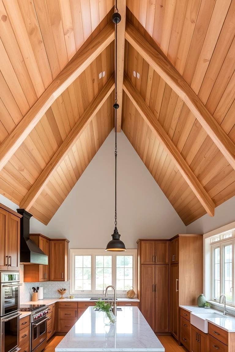 Create Dimension with a Multi Level Vaulted Ceiling - 24 Vaulted Ceiling Kitchen Ideas