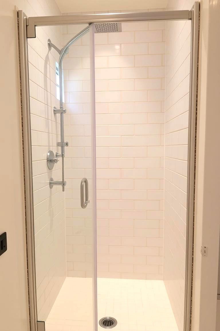 Create Spaciousness with a Light Color Palette - 24 Small Bathroom Walk-in Shower Ideas