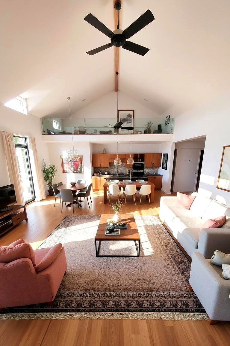 Create Zones in Open Spaces - 24 Apartment Decorating Ideas