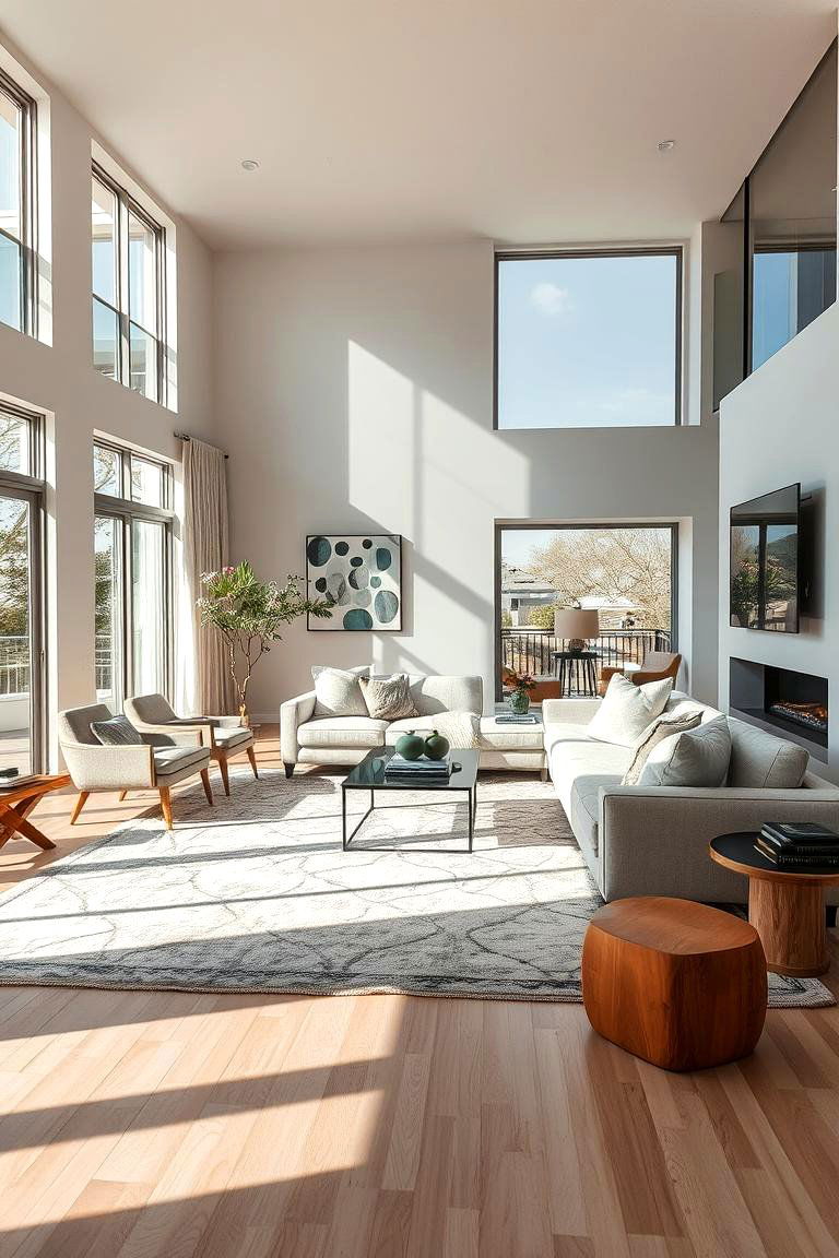 Create Zones with Rugs - 24 Minimalist Decorating Ideas