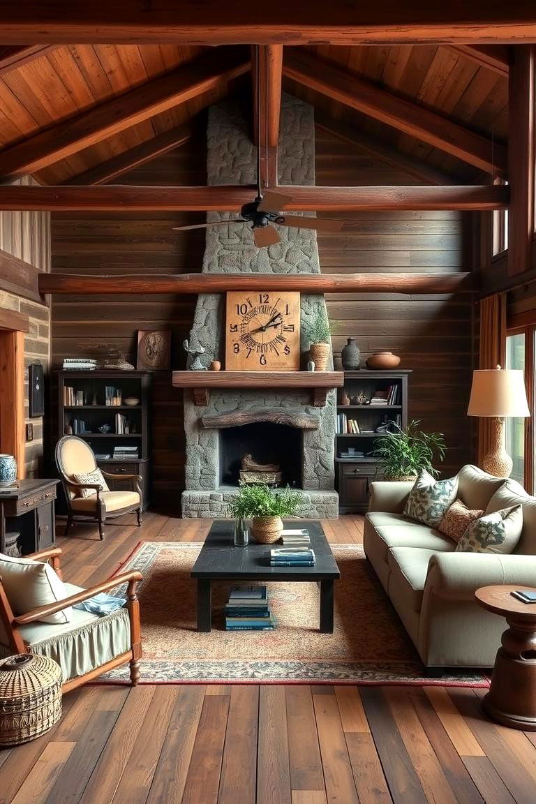 Create a Balanced Layout - 24 Small Rustic Living Room Ideas