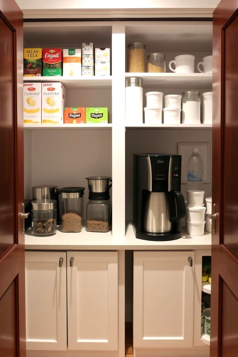 Create a Beverage Station - 24 Open Pantry Ideas