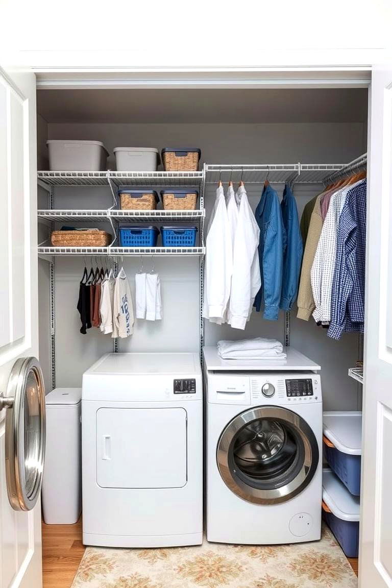 Create a Closet Organizer System - 24 Laundry Room Storage Ideas