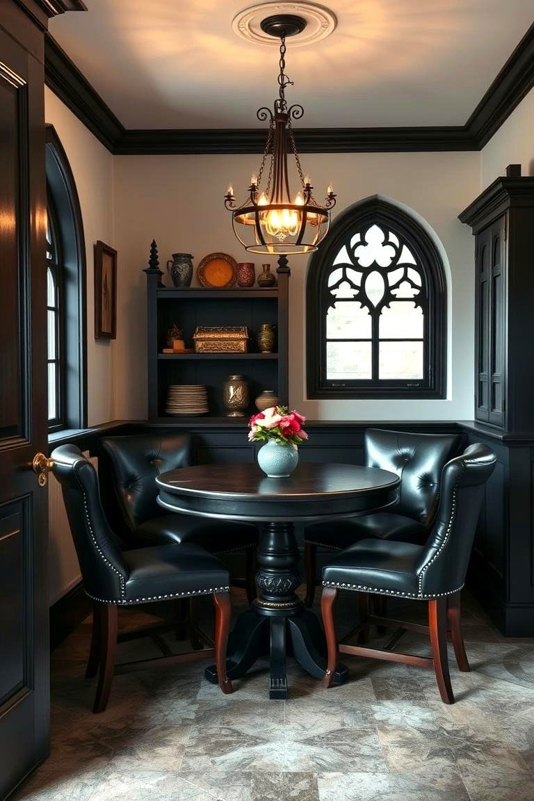 Create a Cozy Dining Nook - 24 Gothic Kitchen Ideas