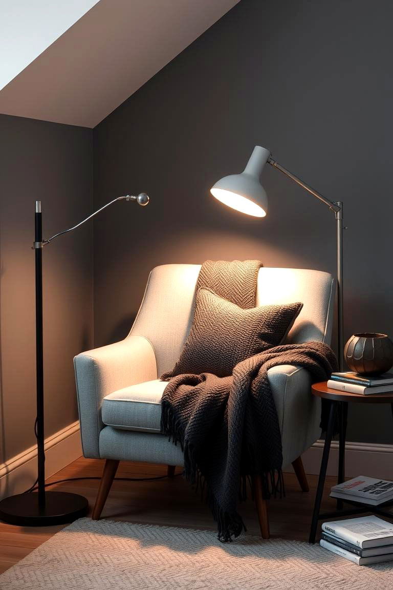 Create a Cozy Reading Nook in Grey - 24 Grey Living Room Ideas
