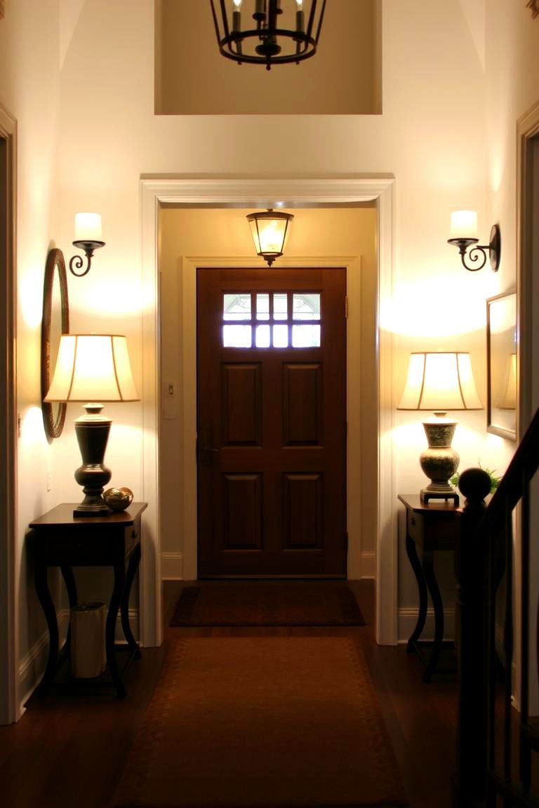 Create a Cozy Vibe with Lighting - 24 Foyer Decor Ideas