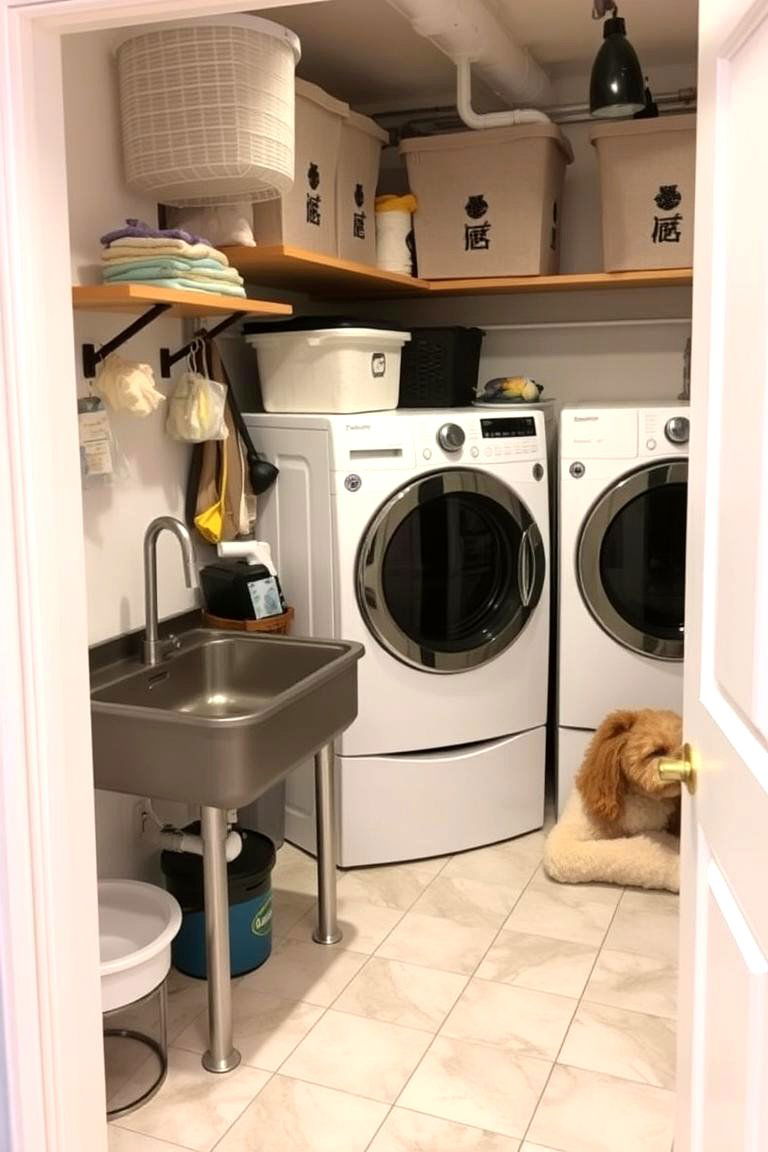 Create a Designated Pet Laundry Area - 24 basement laundry room ideas