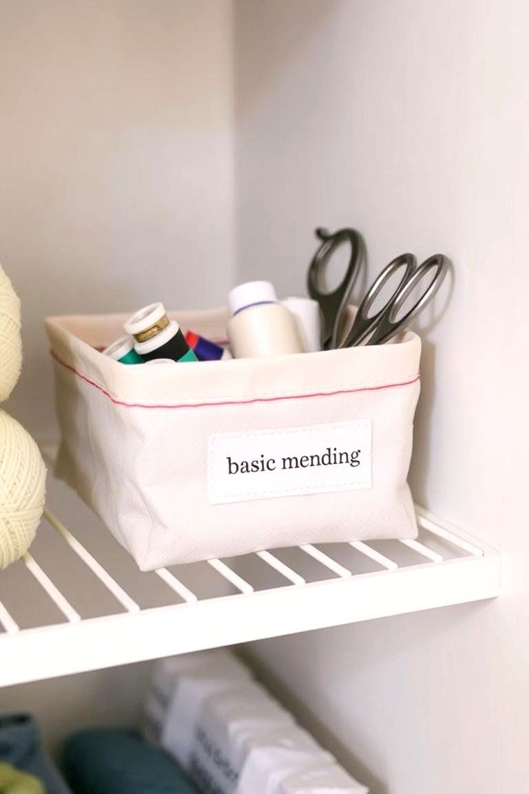 Create a Designated Spot for Mending Supplies - 24 Linen Closet Organization Ideas