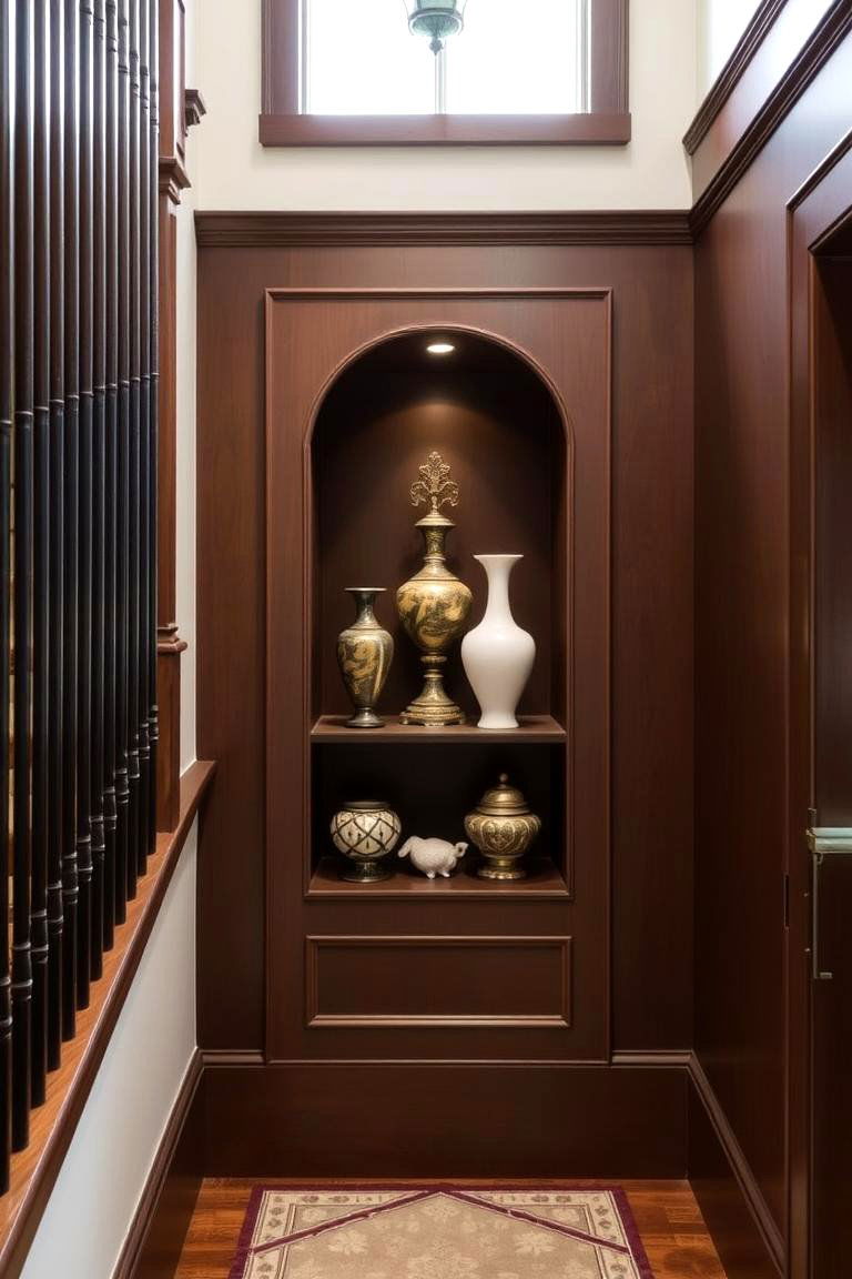Create a Display Niche - 24 Stair Landing Ideas