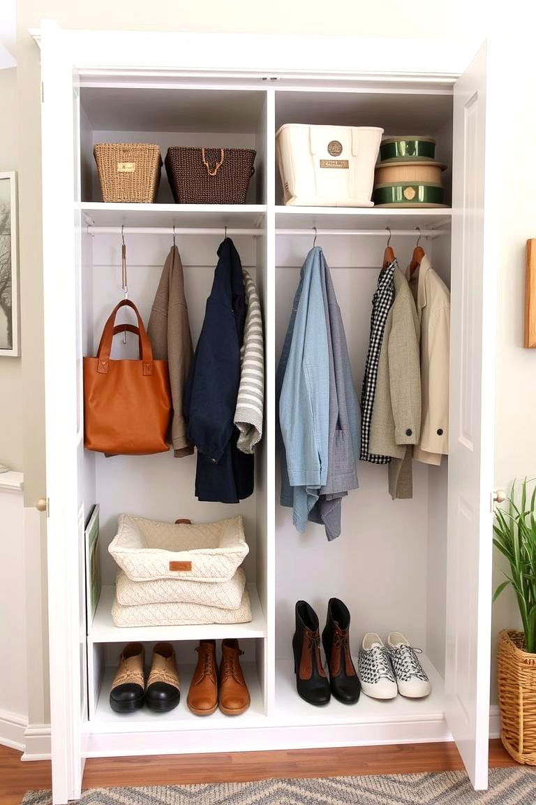 Create a Dual Purpose Entryway Closet - 24 Entryway Closet Ideas