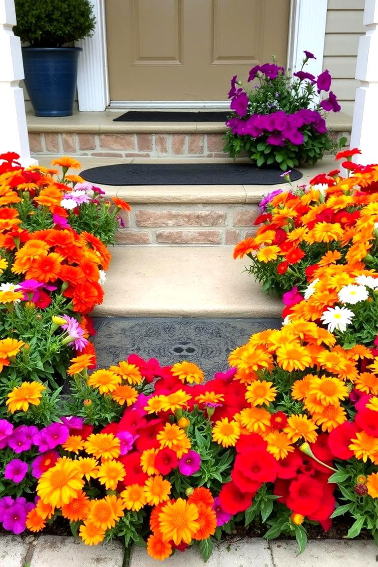 Create a Flower Bed Border - 24 Front Step Ideas