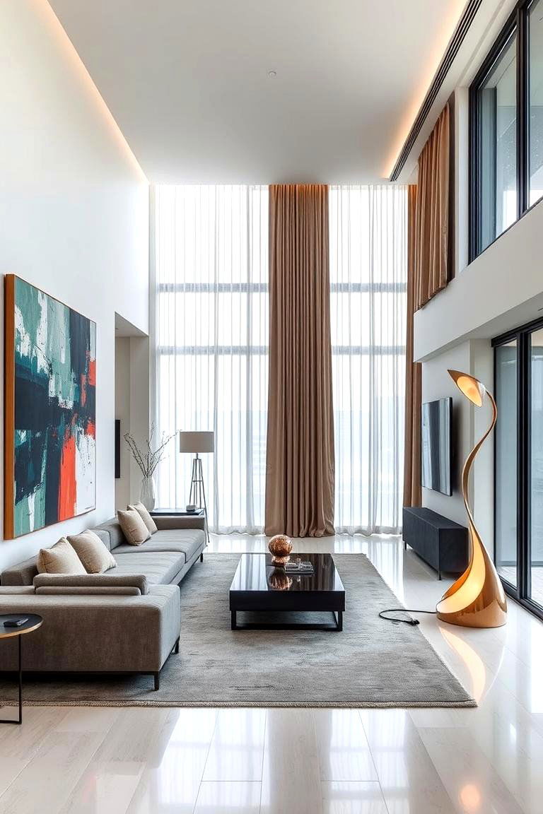 Create a Focal Point at Each End - 24 Long Living Room Ideas