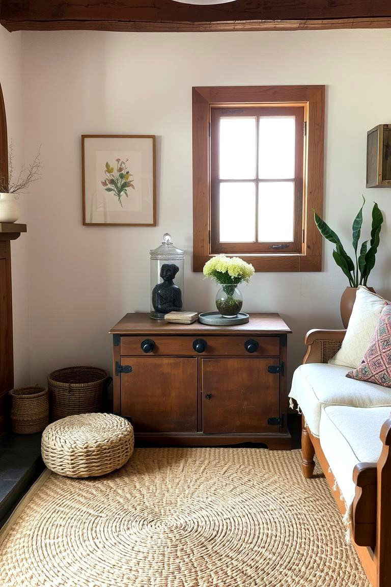 Create a Focal Point with a Rug - 24 Small Rustic Living Room Ideas