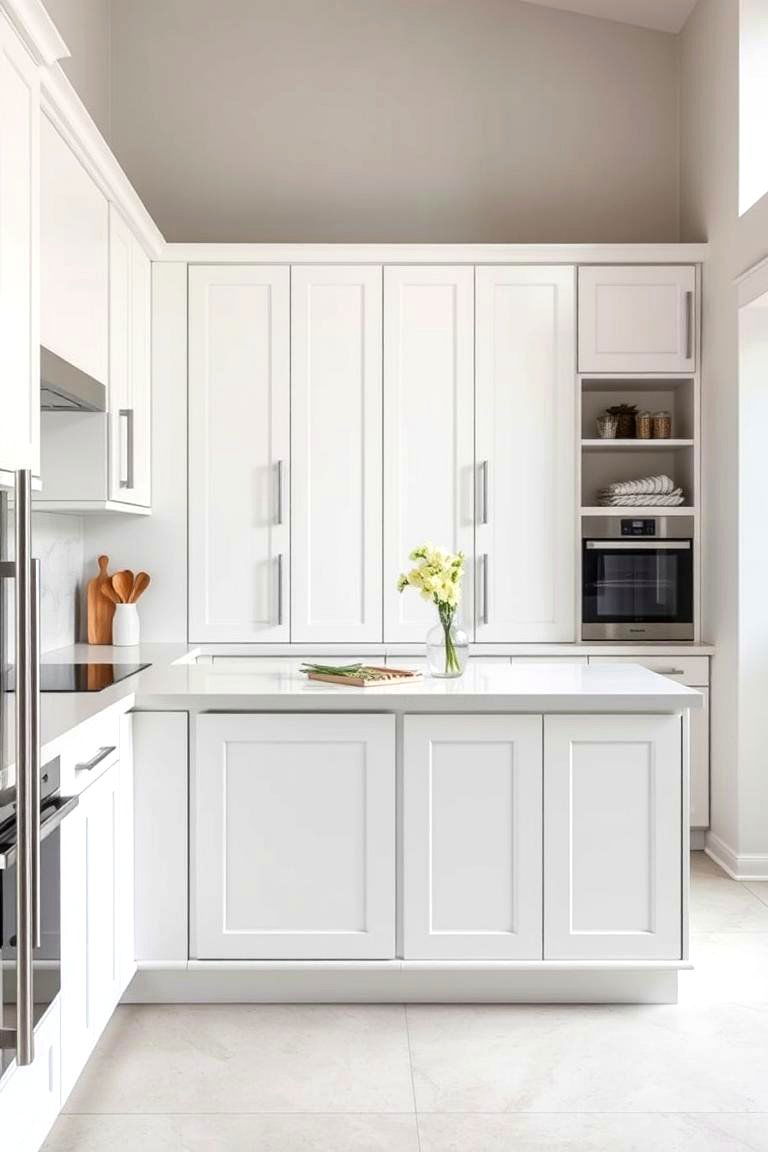Create a Focal Point with a White Island - 24 Small White Kitchen Ideas