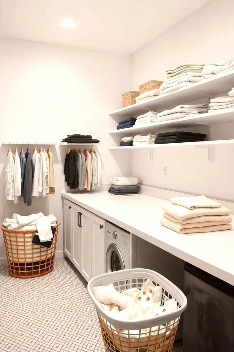 Create a Folding Station with Counter Space - 24 Laundry Room Storage Ideas