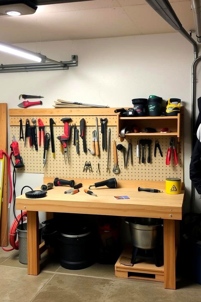 Create a Functional Workbench Area - 24 Garage Makeover Ideas