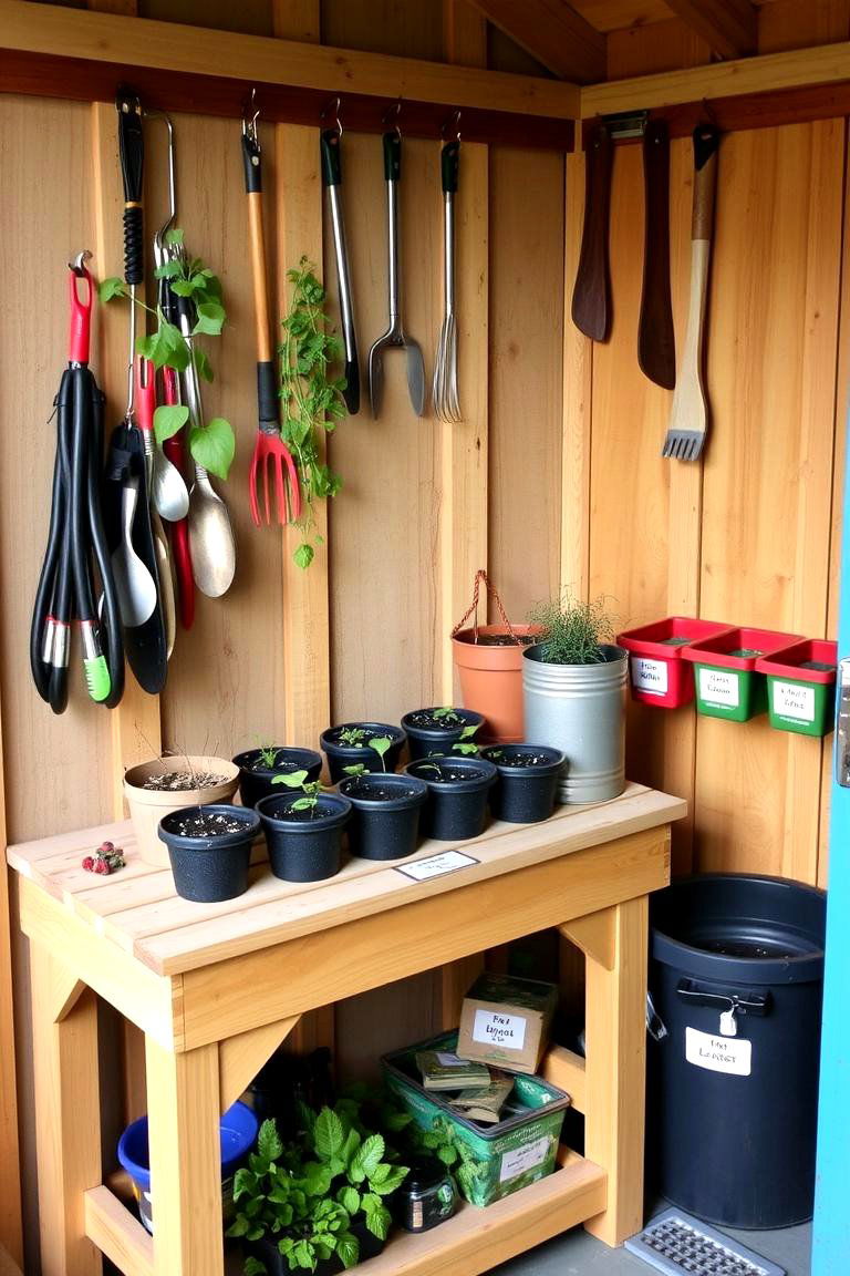 Create a Gardening Station - 24 Shed Organization Ideas