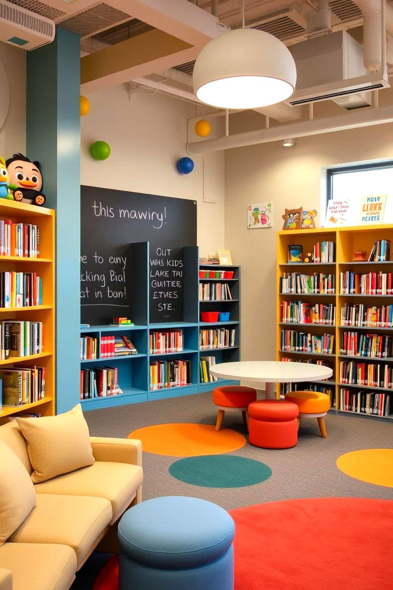 Create a Kids Library with Interactive Features - 24 Home Library Ideas
