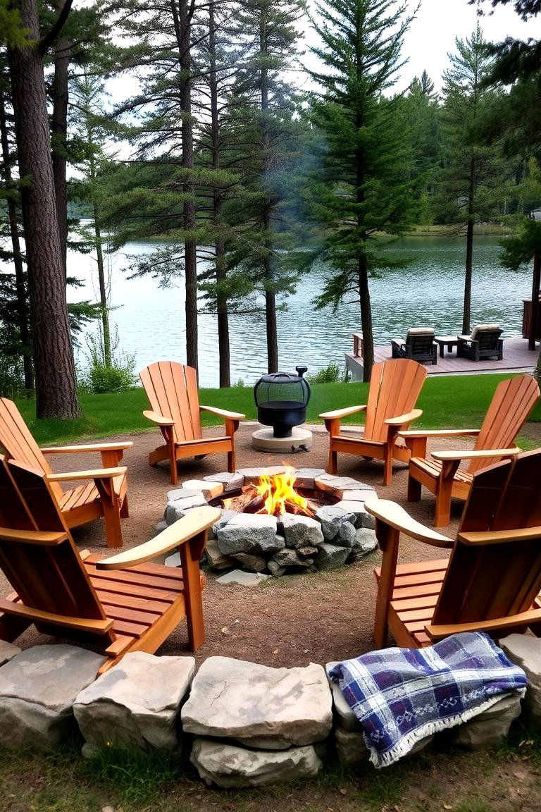 Create a Lakeside Bonfire or Fire Pit Area - 24 Lake House Decorating Ideas