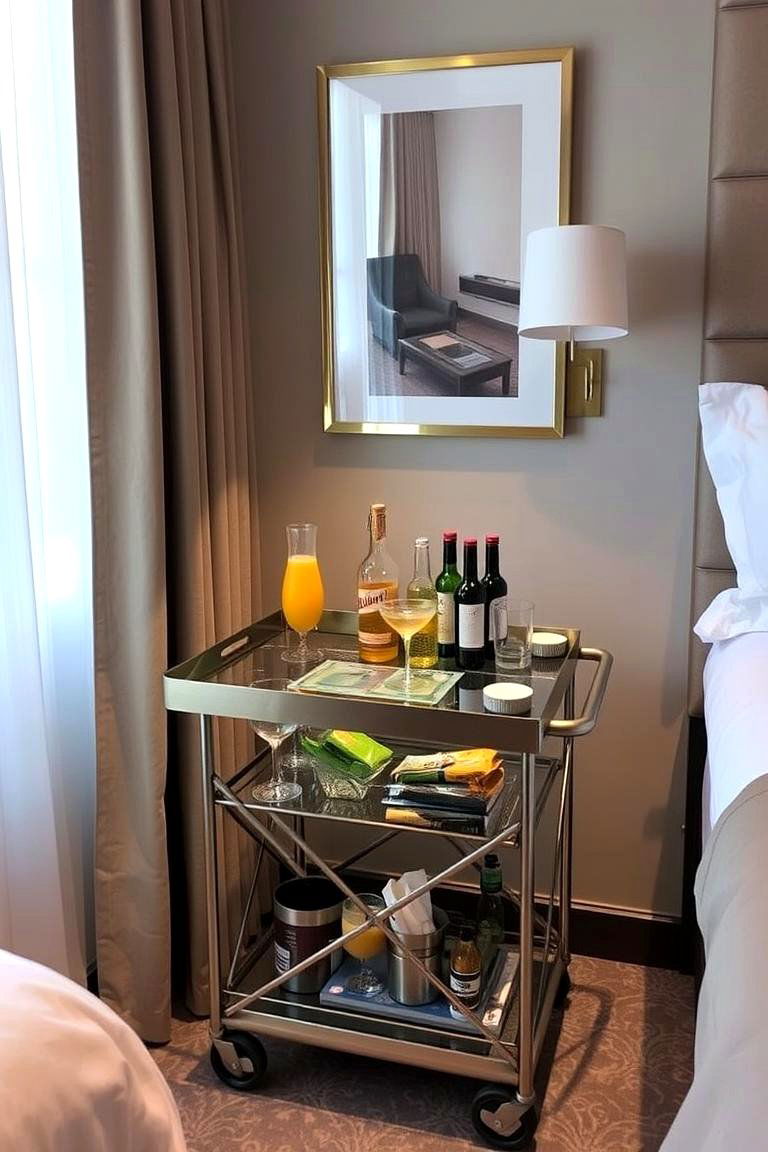 Create a Mini Bar Area - 24 small guest room ideas