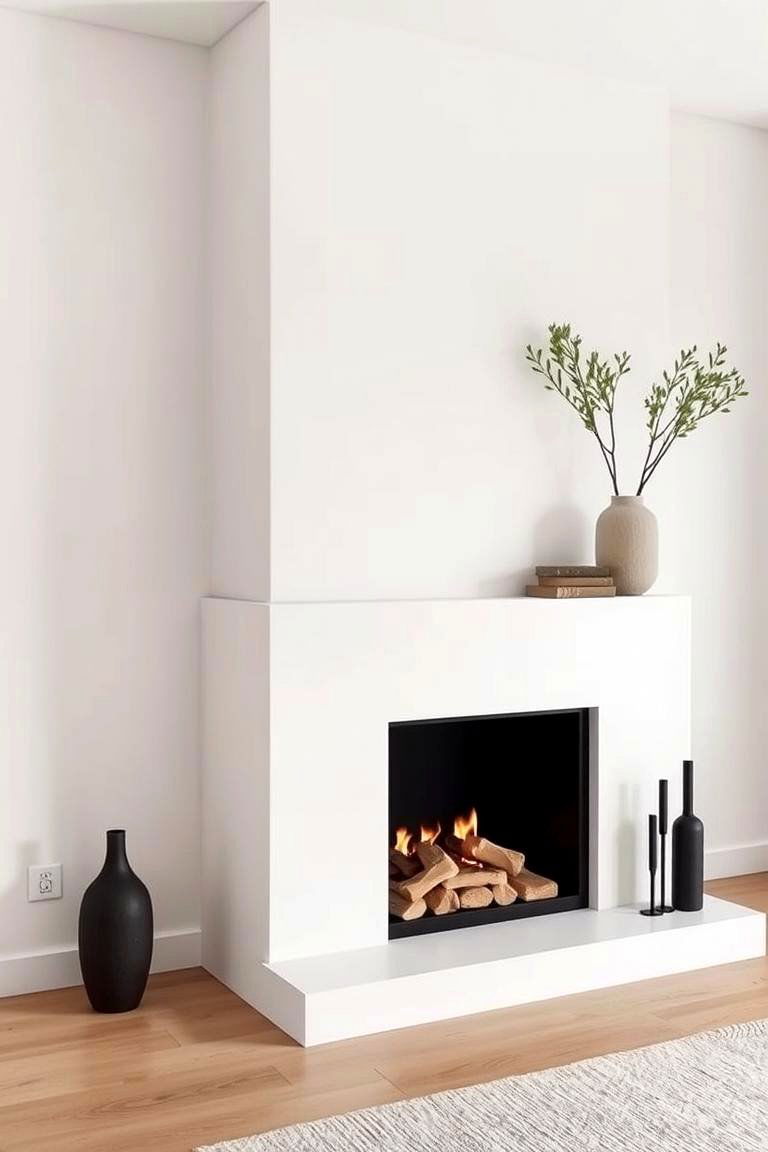 Create a Minimalist Fireplace Look - 24 Fireplace Decor Ideas