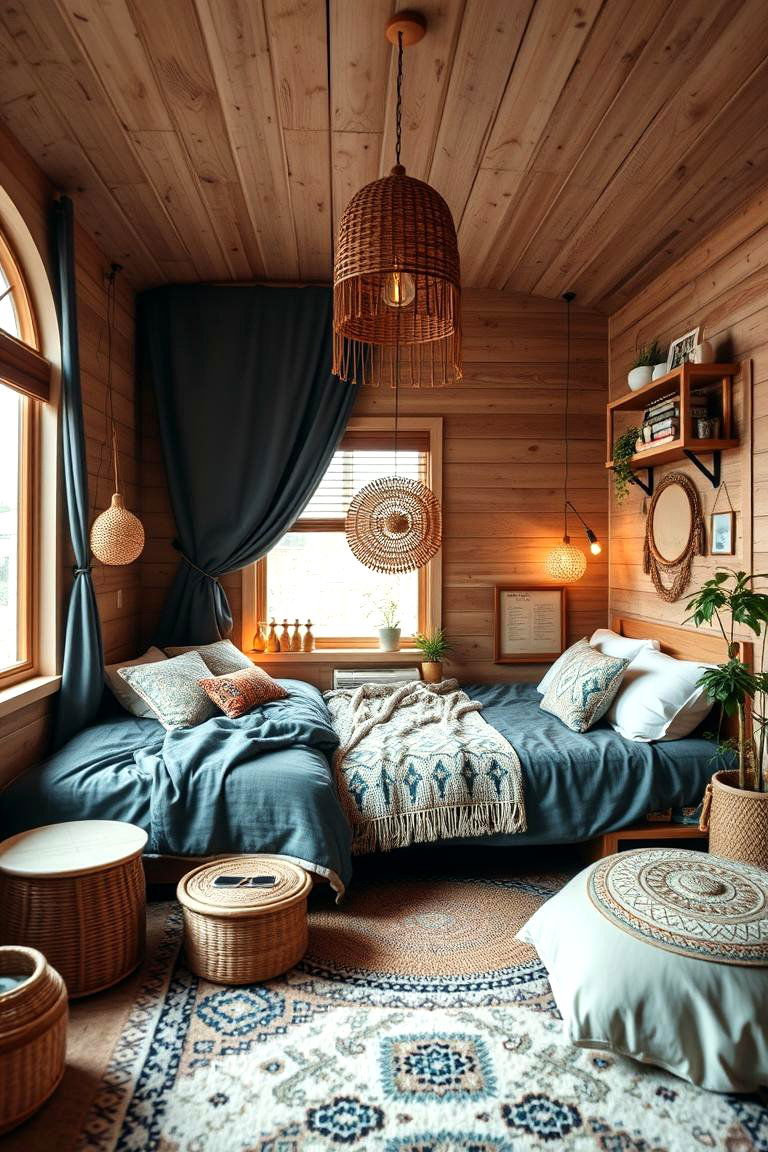 Create a Multi Functional Space - 24 Small Boho Bedroom Ideas