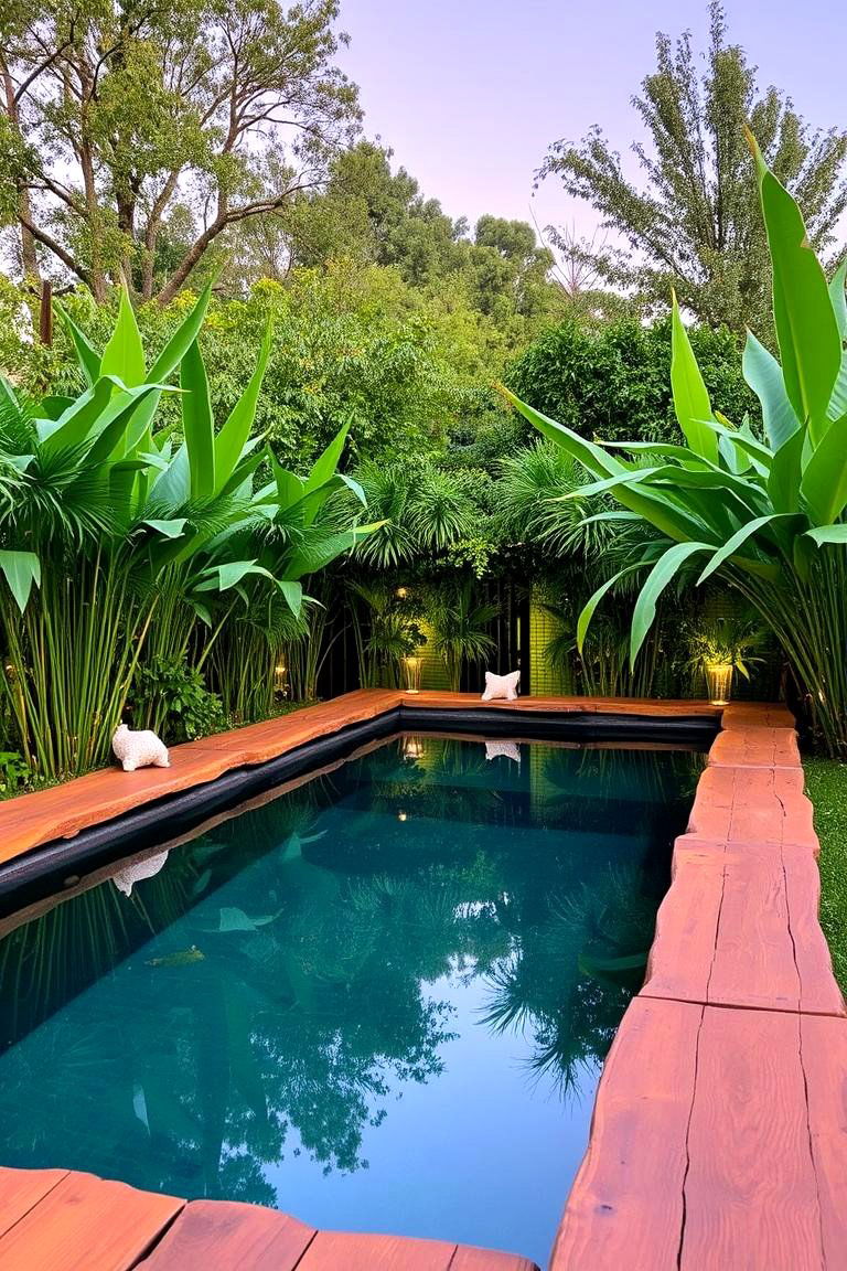 Create a Pool with a Wooden Border - 24 Backyard Pool Ideas on a Budget