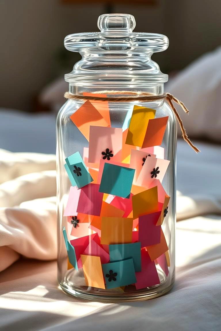 Create a Reasons Why I Love You Jar - 24 Wedding Anniversary Ideas