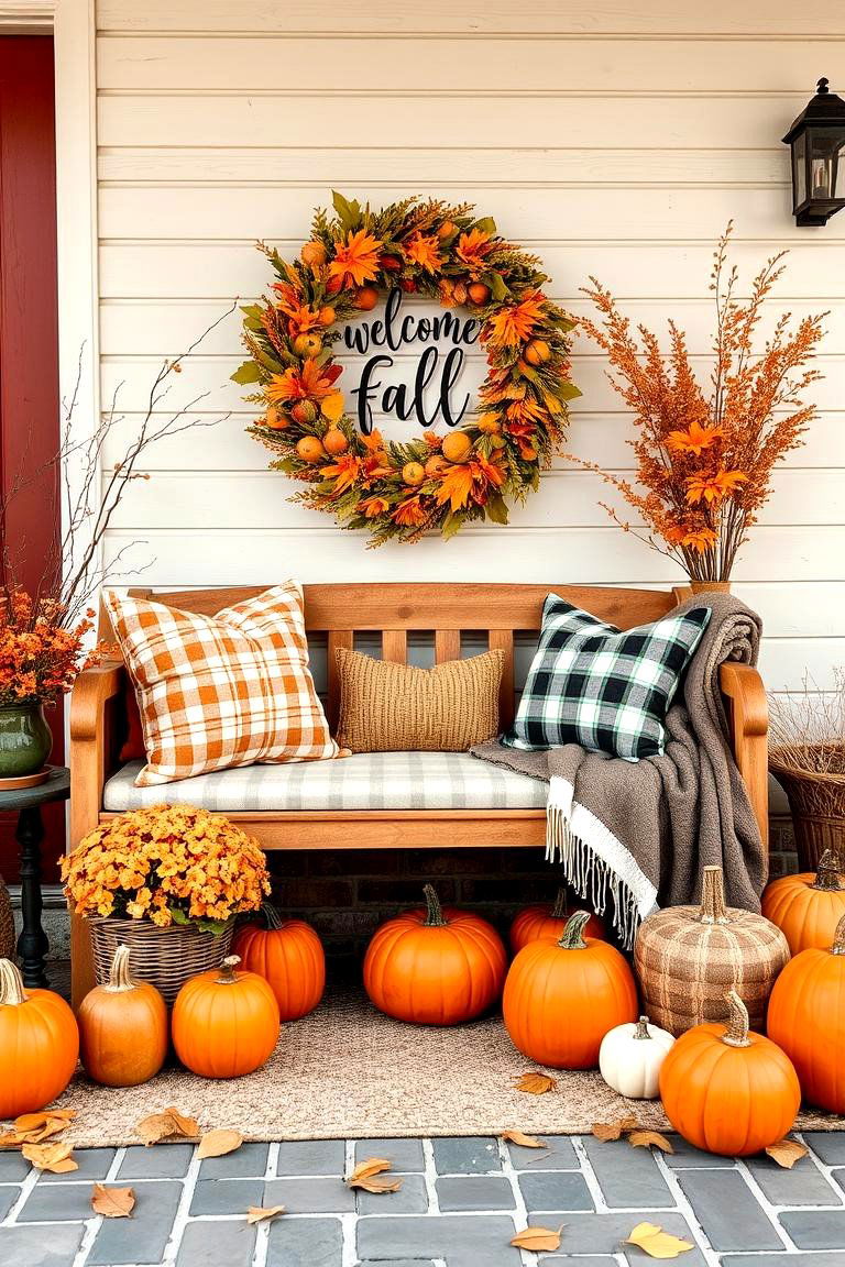 Create a Seasonal Seating Area - 24 Fall Porch Decor Ideas