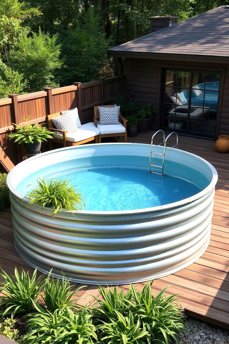 Create a Stock Tank Pool - 24 Backyard Pool Ideas on a Budget