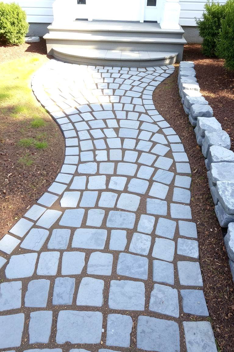 Create a Stone Pathway - 24 Front Step Ideas
