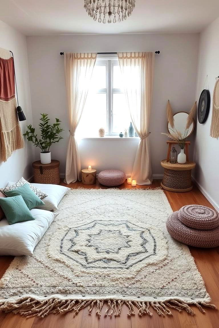 Create a Tranquil Meditation Corner - 24 Small Boho Bedroom Ideas