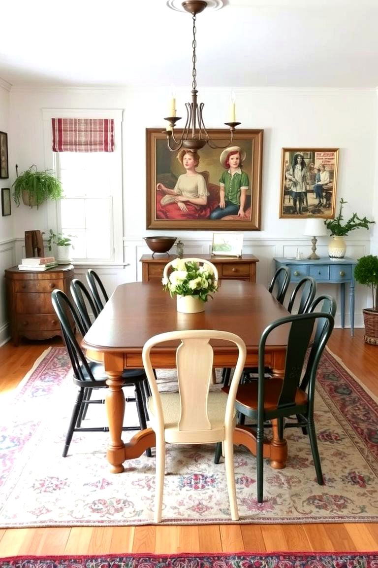 Create a Vintage Vibe with Antiques - 24 Dining Room Design Ideas