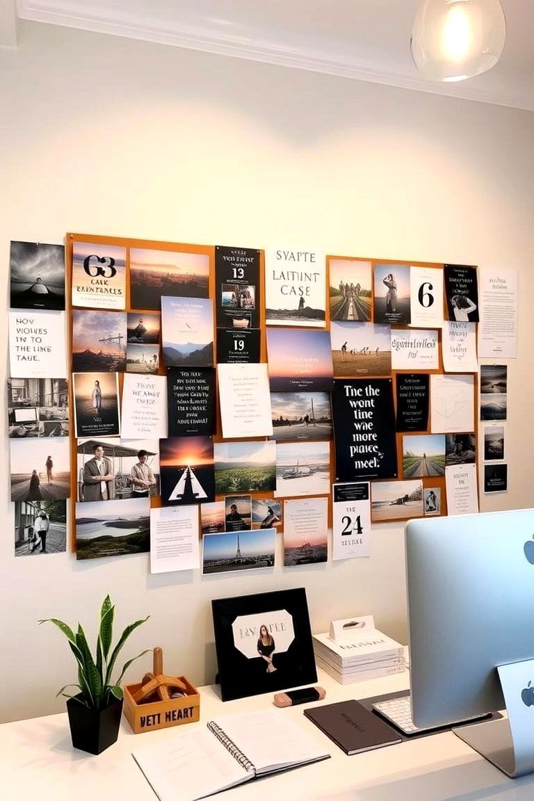 Create a Vision Board - 24 Home Office Decor Ideas