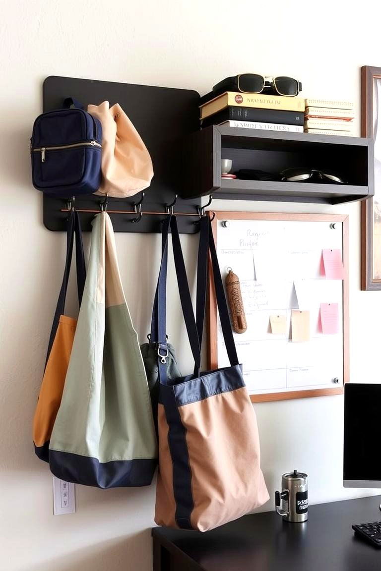 Create a Wall Mounted Organizer - 24 Desk Organization Ideas