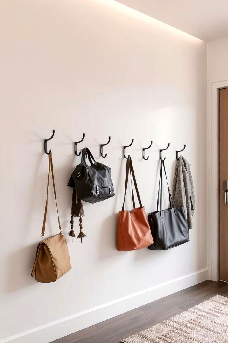 Create a Wall of Hooks - 24 Entryway Wall Ideas