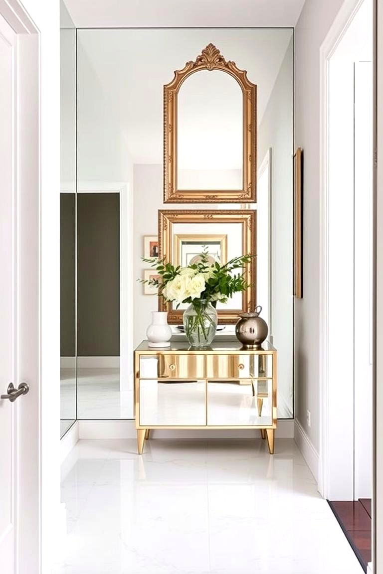 Create a Wall of Mirrors - 24 Entryway Wall Ideas