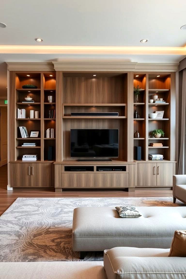 Create an Entertainment Center Focus - 24 Large Living Room Ideas