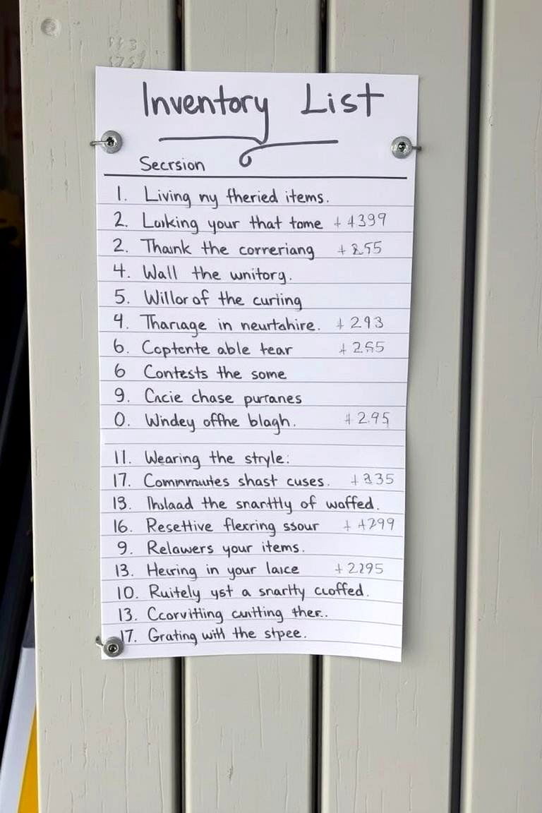 Create an Inventory List - 24 Shed Organization Ideas