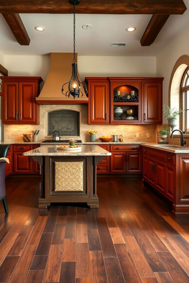 Creating a Cozy Atmosphere - 24 Kitchen With Dark Wood Floors