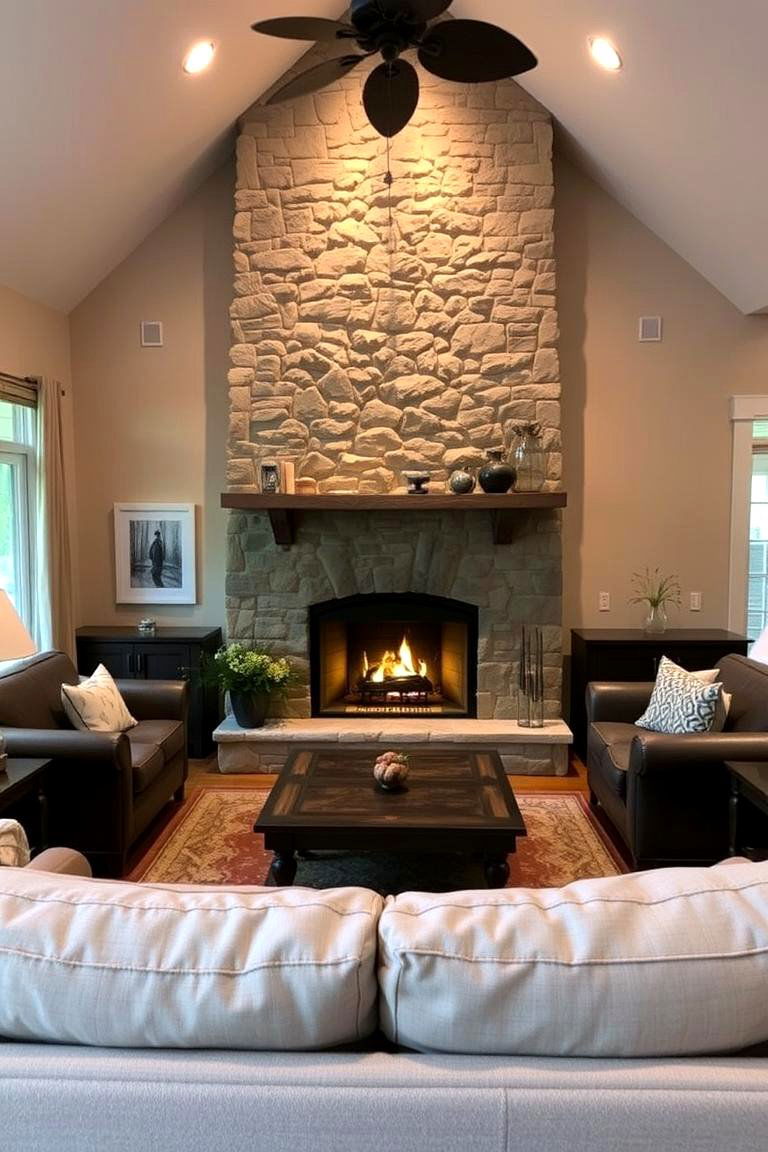 Creating a Cozy Fireplace Area - 24 Living Room Design Ideas