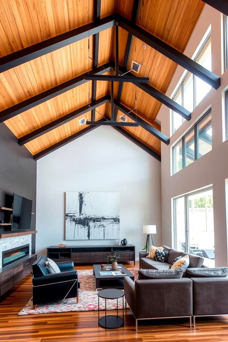 Creating a Cozy and Rustic Charm with Timber Beams - 24 Vaulted Ceiling With Beams