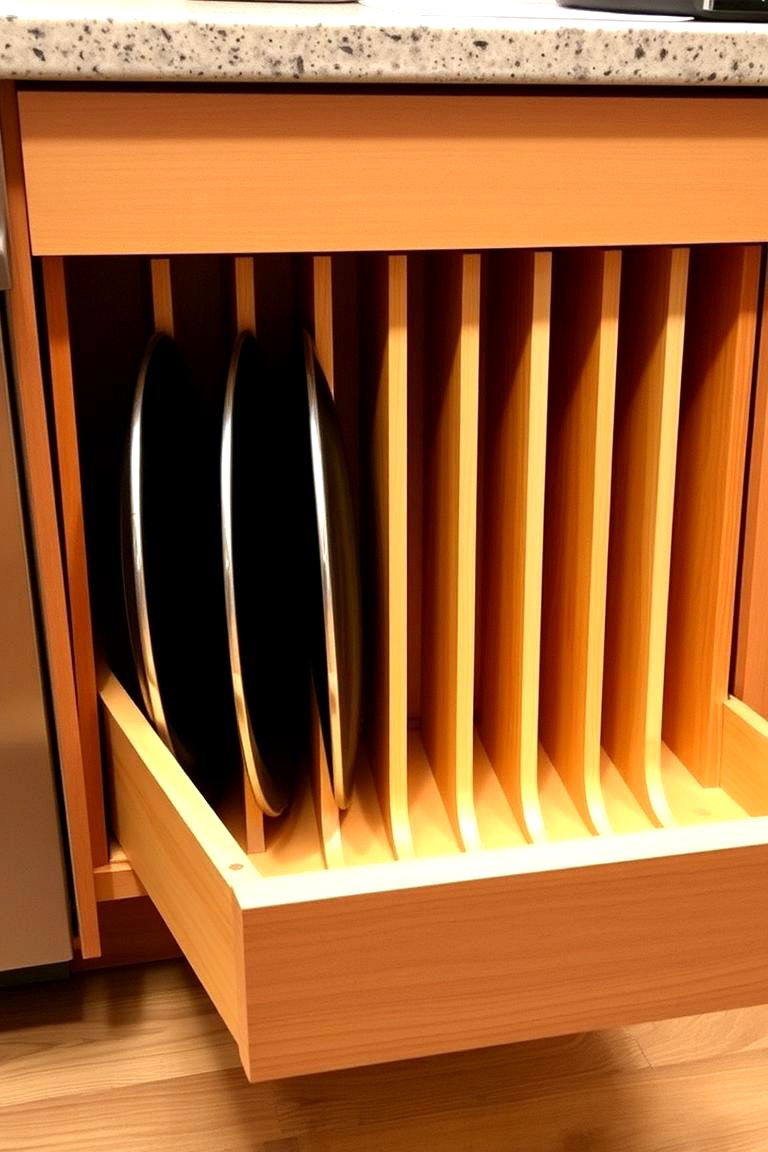 Creating a Designated Lid Station - 24 Pots and Pans Storage Ideas