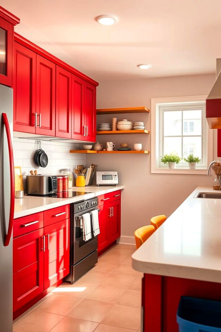 Creating a Family Friendly Red Kitchen - 24 Red Kitchens